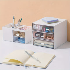 Desk Organizer With Drawer Desk Storage Box With 4 Drawers