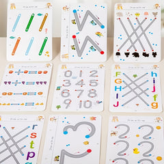 Kids Writing Practice Book with 2 Erasable Pens Alphabet Numbers Tracing & Color