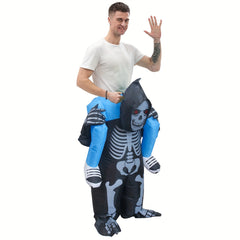 1pc Halloween Funny Doll Inflatable Costume Skull Devil Skeleton Ghost Clothes