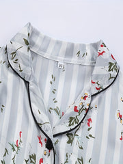 Kids Satin Pajamas Sets Girls Boys Button Down Pjs Short Sleeve Nightwear