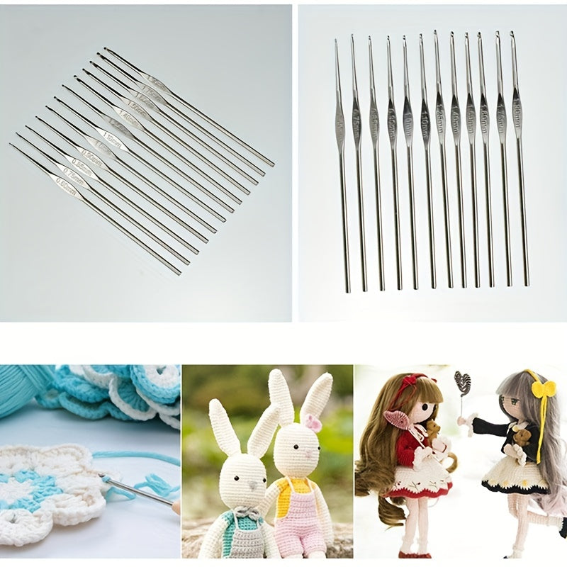 8pcs Small Sweater Needles Lace Crochet Needles DIY Wool Thread Weaving Needles