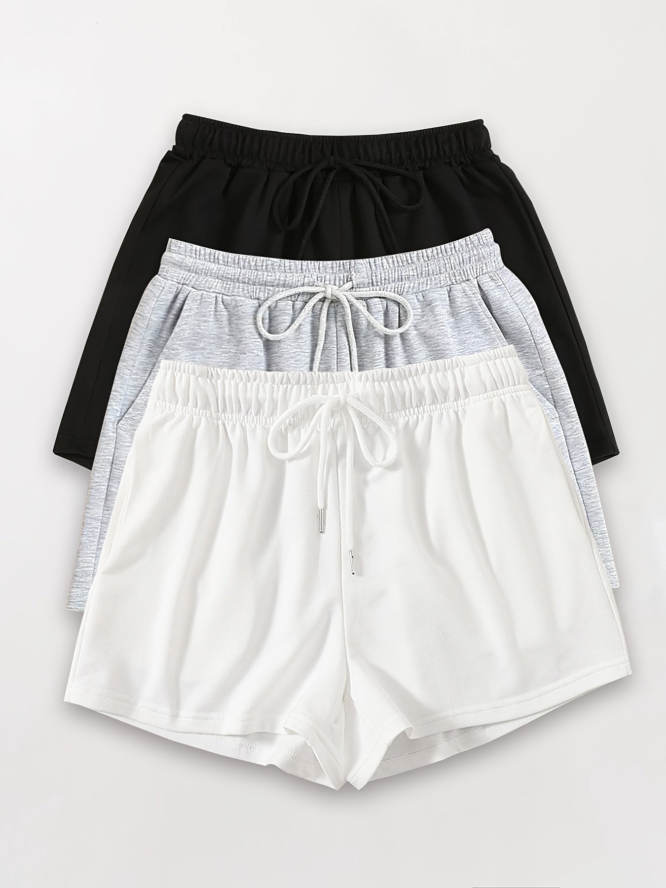 Casual Drawstring Waist Yoga Shorts for Women