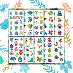 10pcs Little Monster Waterproof Temporary Tattoo Stickers