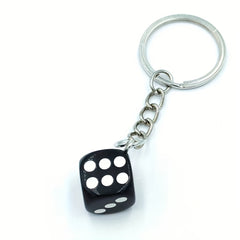 Metal Dice Keychain Billiard Key Chain for Players