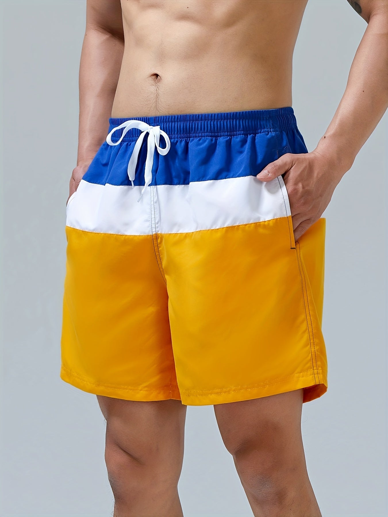 Men's Casual Block Shorts for Summer