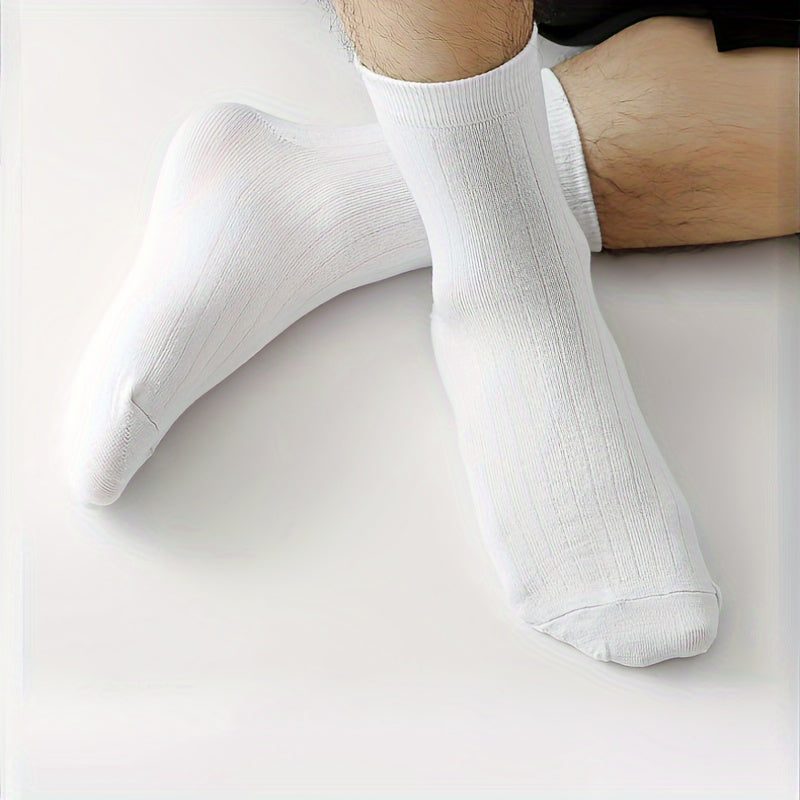 10 Pairs Men's Crew Socks Breathable Comfy Casual Outdoor Unisex Socks