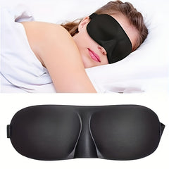 Smooth Solid Sleep Eye Mask 3D Contoured Soft Blindfold with Adjustable Strap