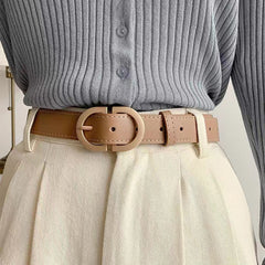Women's Pu Leather Waist Belt with Buckle