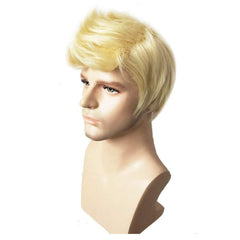 Men's Fauxhawk Curly Wig Anime Cosplay Halloween Costume Party