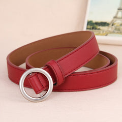 Girls Casual Vintage Faux Leather Buckle Belt Dress Jeans Pants
