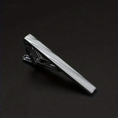 Men's Striped Tie Clip Business Formal Wear Tie Accessories