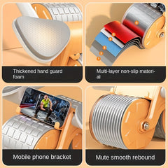Automatic Rebound Abdominal Exercise Roller With Elbow Support