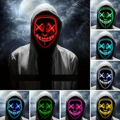 Men's LED Mask Glows In Dark for Parties