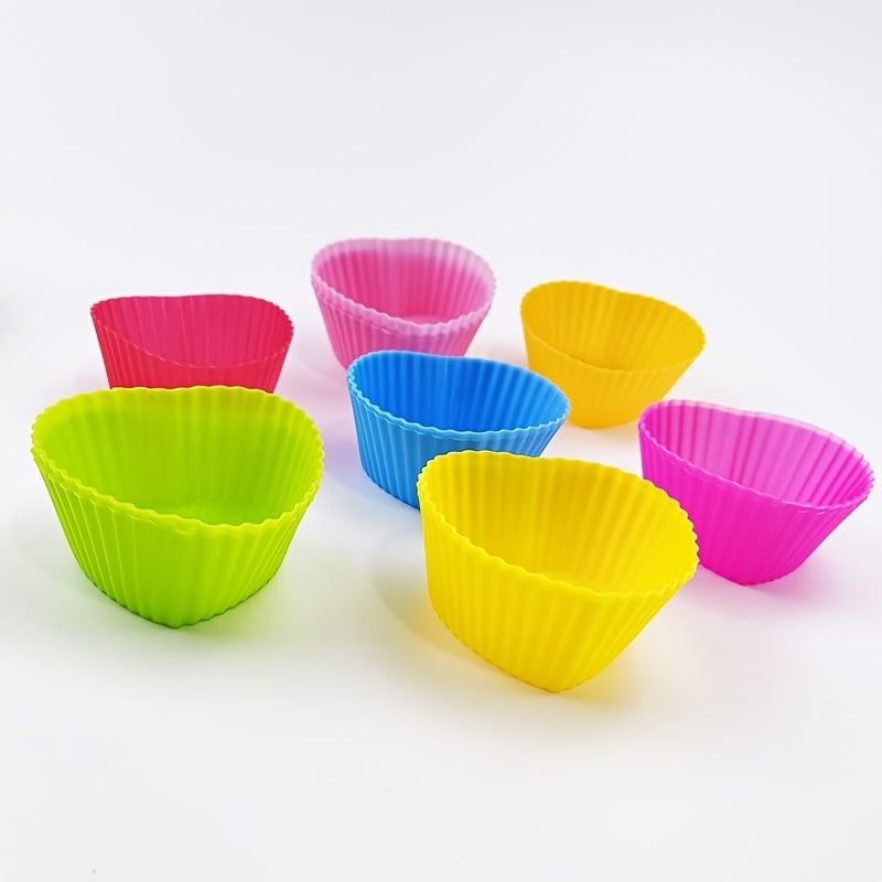7pcs Silicone Muffin Cupcake Molds - Bake Delicious Treats with Ease