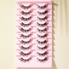Cat Eyes 3D Faux Mink False Eyelashes Natural Fluffy Winged Extension