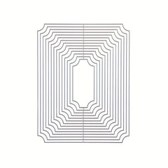 9pcs Polygonal Frames Metal Cutting Dies DIY Scrapbooking Craft Decoration