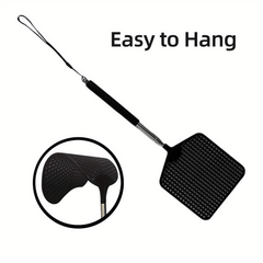 Heavy Duty Telescopic Fly Swatter Durable Plastic & Stainless Steel Handle