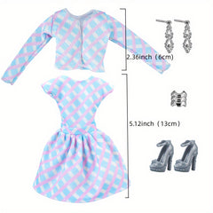 6 Doll Clothes Dress Fur Coat Top Pants Clothing For 29 97 Cm Doll