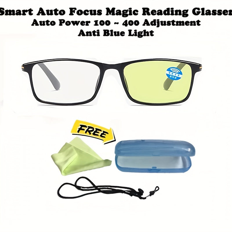 Men Anti Light Reading Glasses Casual Eyeglasses With Glasses Cloth