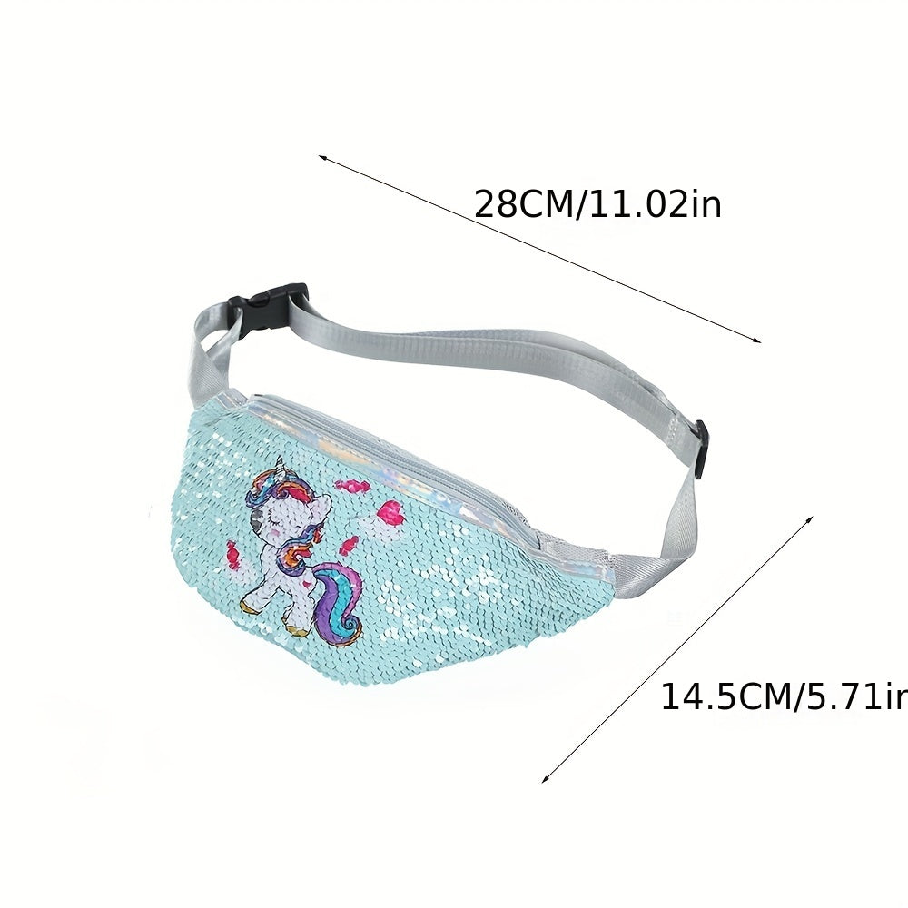 Kid's Pony Sequin Waist Bag Chest Bag