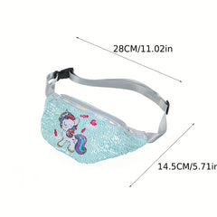 Kid's Pony Sequin Waist Bag Chest Bag