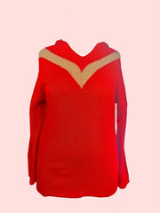 Colorblock Stripe Print Hoodie Jumper