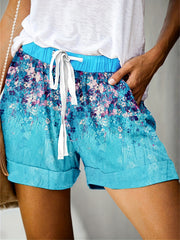 Women's Plus Floral Print Drawstring Shorts
