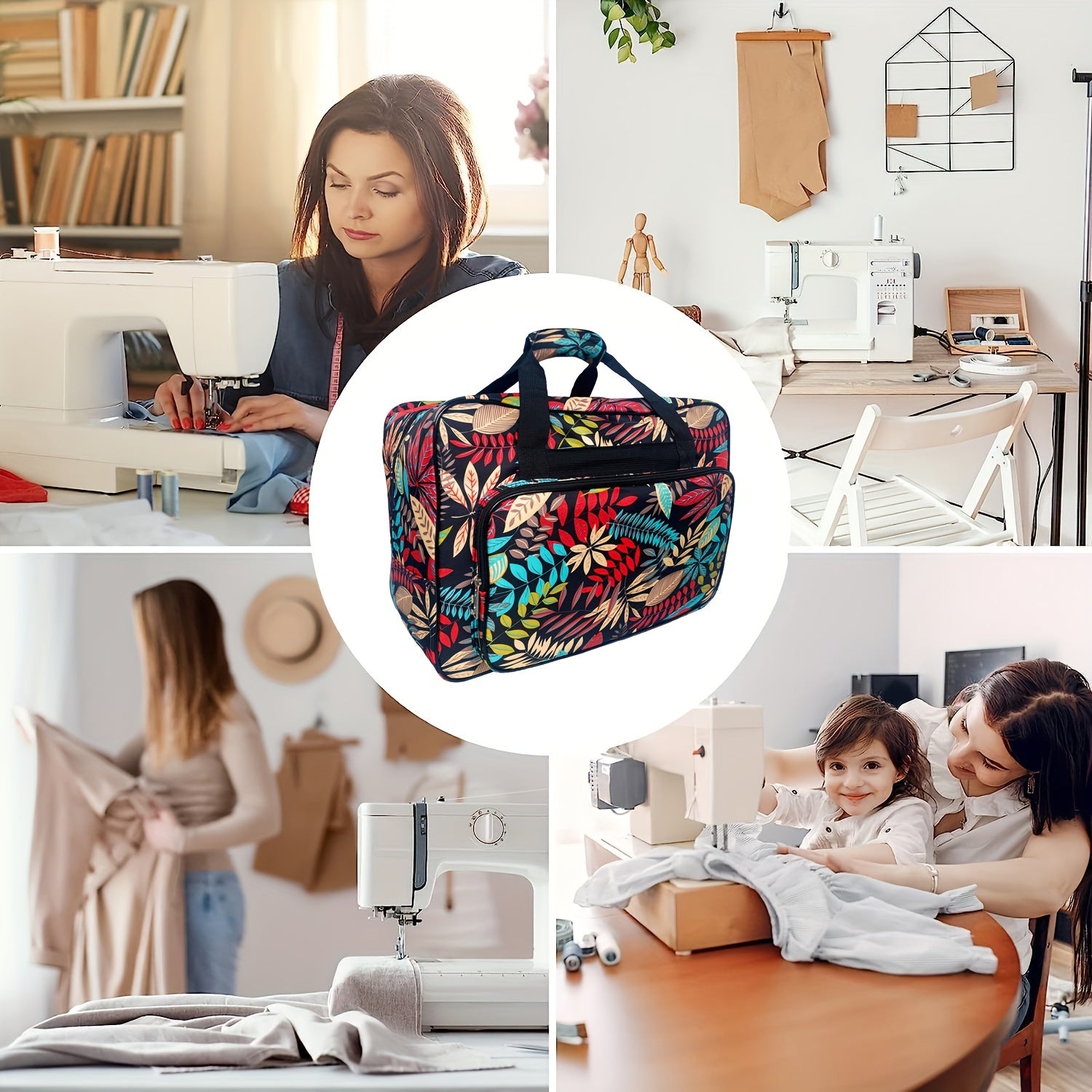 Portable Sewing Machine Bag Dust Cover Storage Travel Tote Organizer