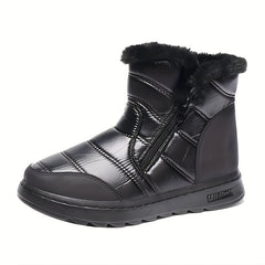Women's Warm Fur Lined Winter Snow Boots Waterproof Ankle Boots