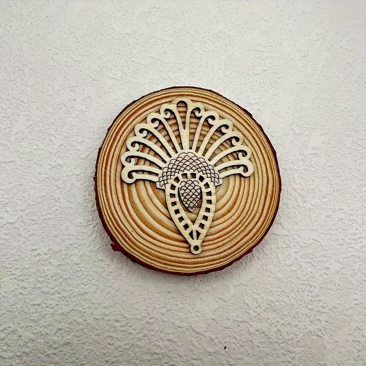 10pcs Sliced Pendant Wooden Earring Jewelry Necklace Making Tool Carving Hanging