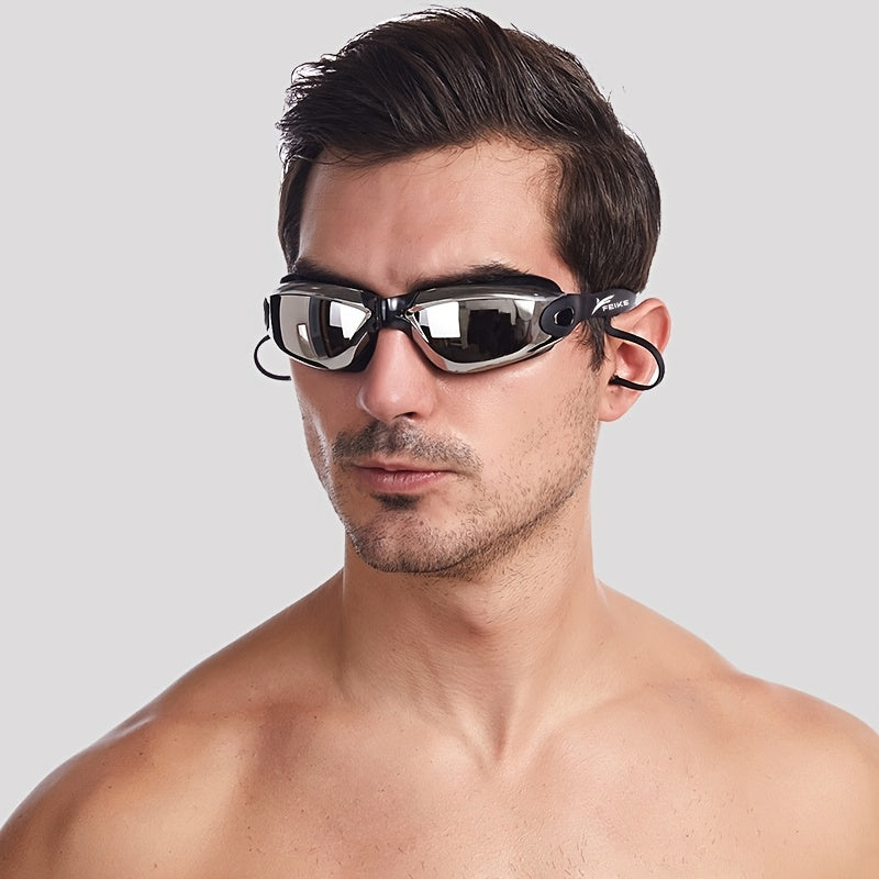 Waterproof Myopia Swimming Goggles Anti Fog Glasses Earplugs Diving Swim