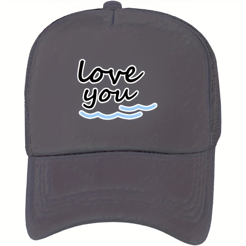 Love Adjustable Trucker Hat For Couple