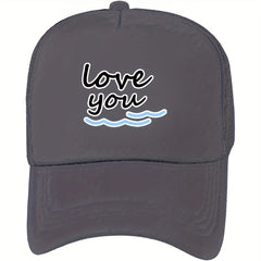 Love Adjustable Trucker Hat For Couple