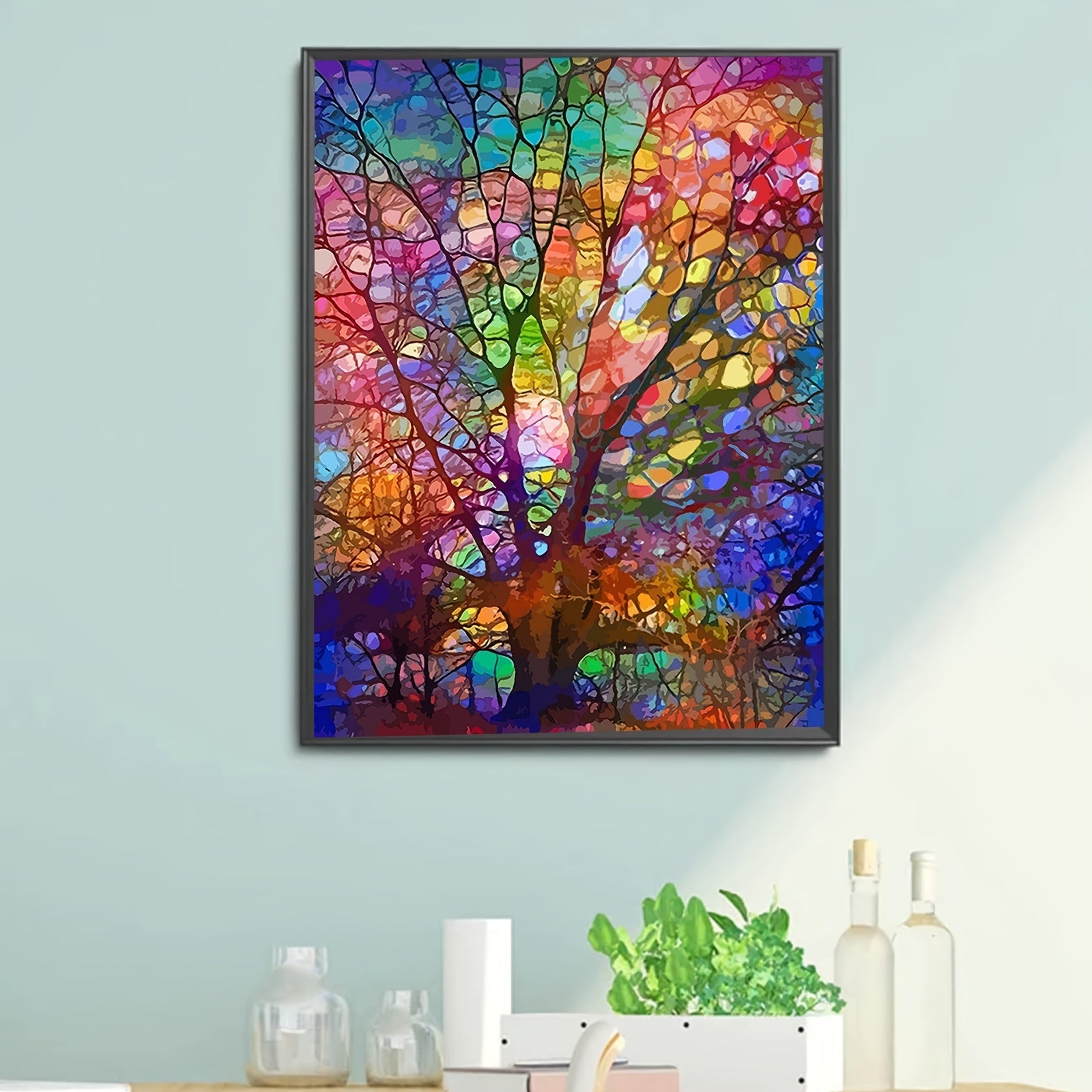 Colorful Tree Gem Arts Diamond Painting Kit 5D Full Round Rhinestone Home Deco