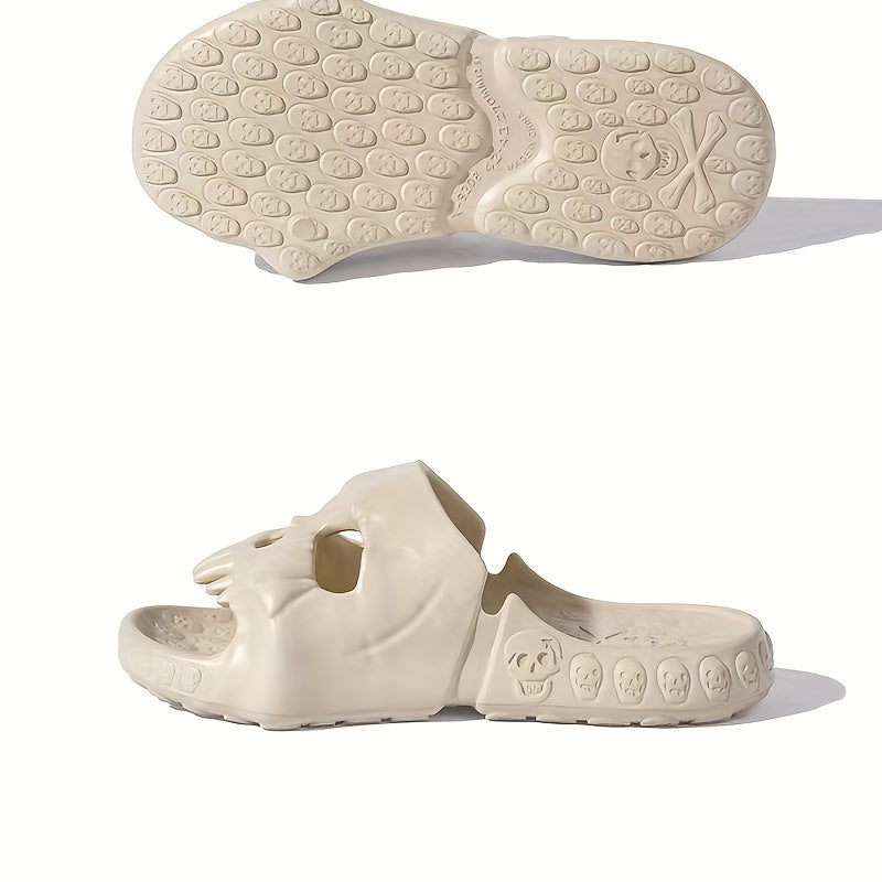 Men's Skull Slides Non Slip Comfortable Quick Dry Indoor Outdoor Summer