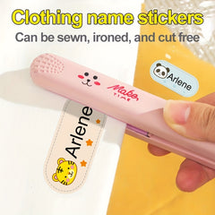 Custom Iron-On Washable Name Labels for Clothes - Pack of 24