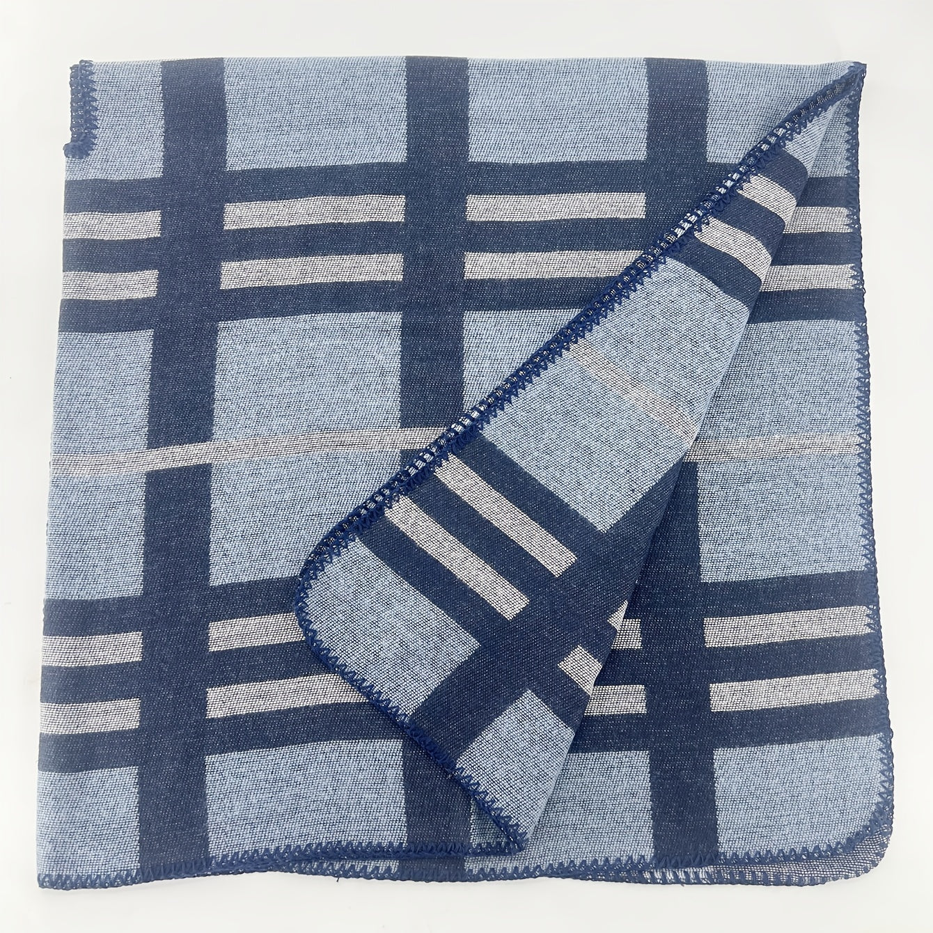 Dark Plaid Scarf Winter Warm Large Blanket Shawl Casual Wrap Accessory