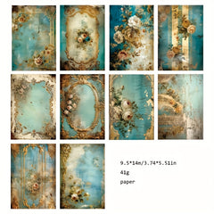 30pcs Retro Dream Flower Theme DIY Collage Material for Diary Decoration