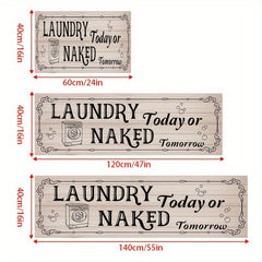 Farmhouse Laundry Room Mat Non-slip Waterproof Rug