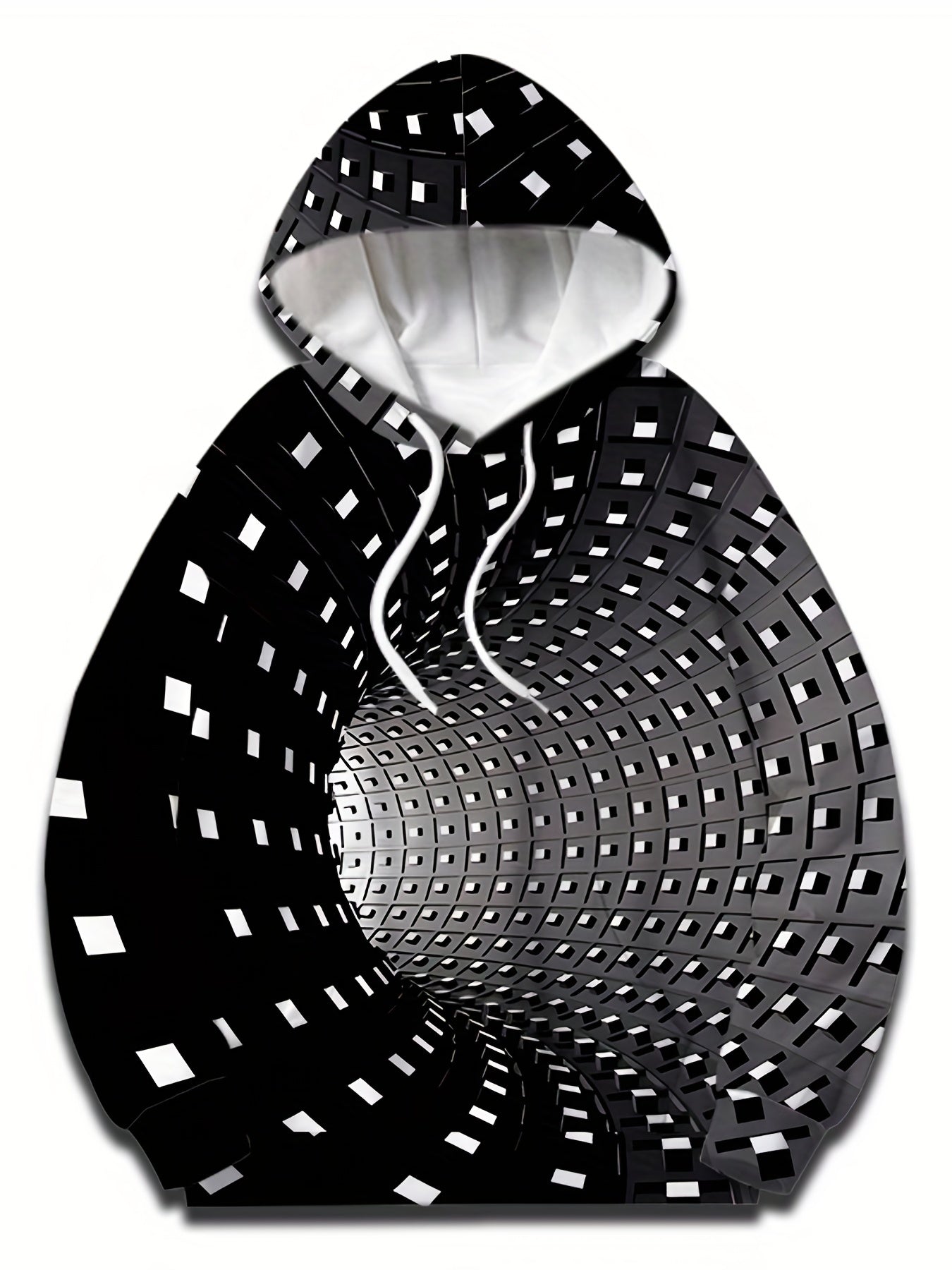 Optical Vision Hoodies For Men Graphic Hoodie Loose Hooded Pullover