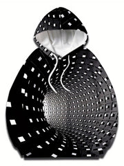 Optical Vision Hoodies For Men Graphic Hoodie Loose Hooded Pullover
