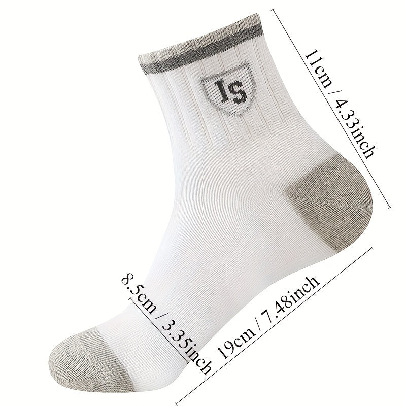 5 Pairs Men's Cotton Deodorant Sports Socks