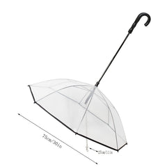 Adjustable Transparent Pet Umbrella for Rainy Dog Walking