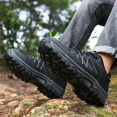 Men's Low Top Hiking Boots Comfortable Non Slip Lace Up Shoes