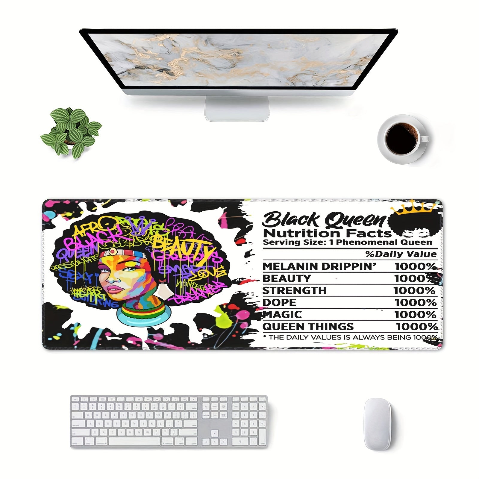 Large Queen Mouse Pad 29.97x80.01cm Non-Slip Base Mousepad