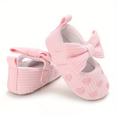 Bowknot Ballet Flat Shoes Baby Girls Lightweight Wear-resistant Flat Shoes