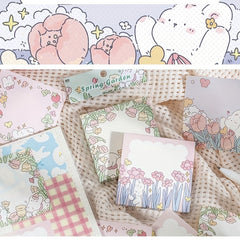 1 Piece 100 Sheets Spring Garden Series Fresh Art