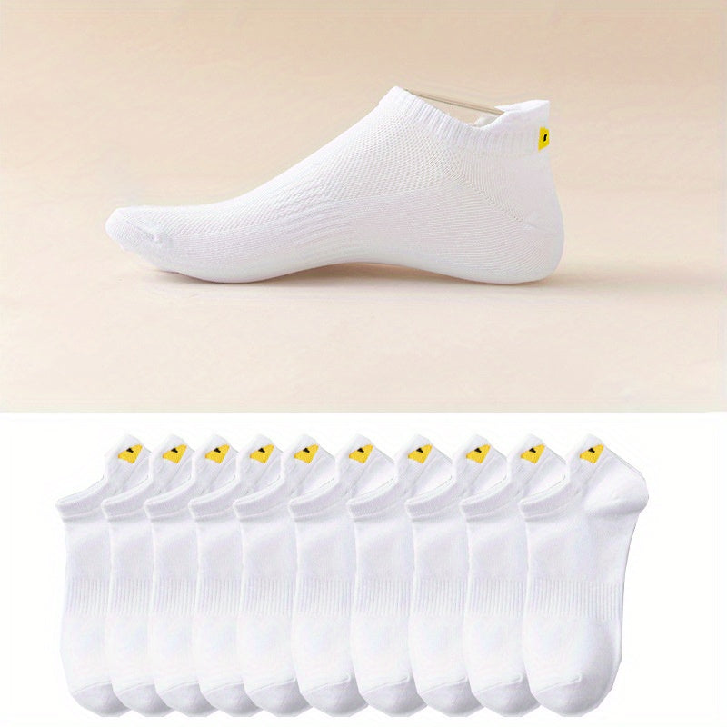 10 Pairs Teenager Short Ankle Socks With Monster Grips