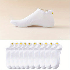 10 Pairs Teenager Short Ankle Socks With Monster Grips