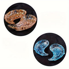 Crystal Angel Wing Shape Tray Resin Craft Home Decor